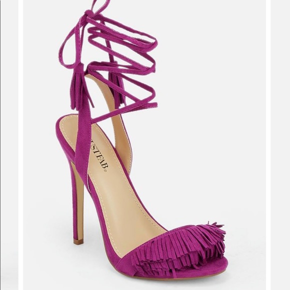 JustFab Shoes - COPY - Fringe lace up Heels